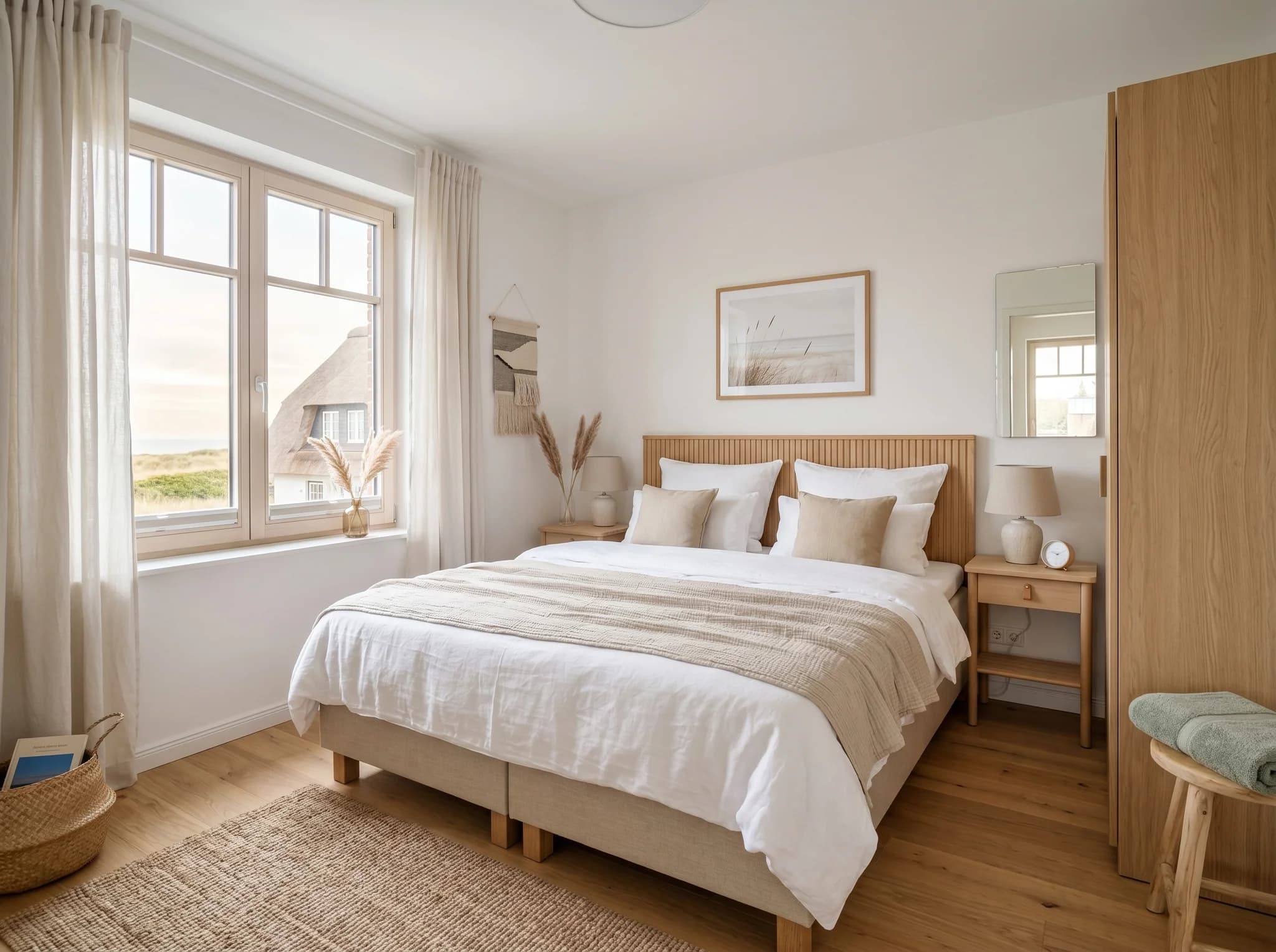 Schlafzimmer mit Boxspringbett