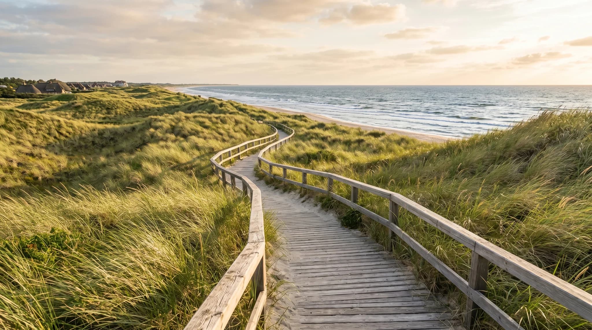 Dünenlandschaft mit Strandhafer am Ostseestrand